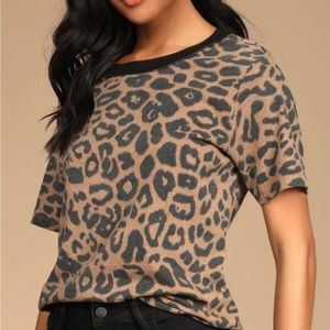 Lulu’s a Little Wild Brown Leopard Print Tee